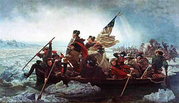 George Washington crossing the Delaware at the Battle of Trenton, by Emmanuel Leutze