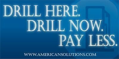 Drill here. Drill now. Pay less.