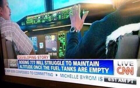 CNN reports airplanes need fuel to fly